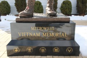 Metrowest Transit Authority Vietnam Memorial etched Granite plaque by Buccacio Sculpture Services